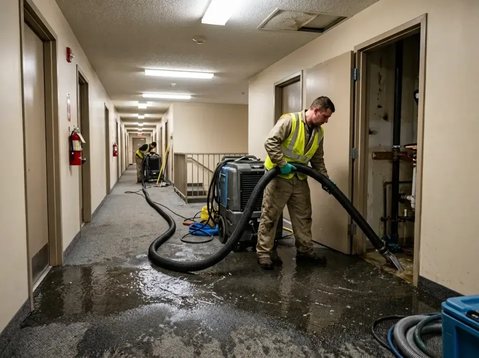multi-unit-apartment-hallway-f-005 — frequently asked questions, Emergency Burst Pipe Water Extraction & Removal in Glen Rid…